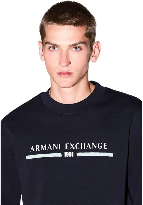Felpa girocollo con logo ARMANI EXCHANGE | Felpe | XM000982 AF10818UB101